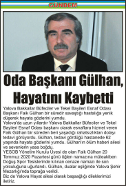 Oda-Başkanı-Gülhan,-Hayatını-Kaybetti