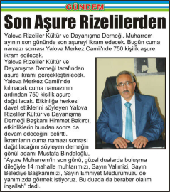 Son-Aşure-Rizelilerden