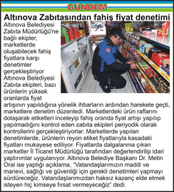 Altınova Zabıtasından fahiş fiyat denetimi