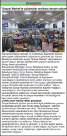 ‘Sosyal Market’te çalışmalar aralıksız devam ediyor