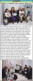 “Sağlık ve mutluluk dolu yarınlar diliyorum”