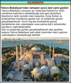 Yalova Belediyesi’nden ramazan ayına özel cami gezileri