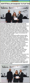 SERTİFİKALAR BAŞKAN TUTUK’TAN