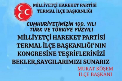 MHP Termal İlçe Kongresi Yaklaşıyor