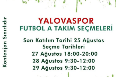 Yalovaspor Seçmeleri Başladı