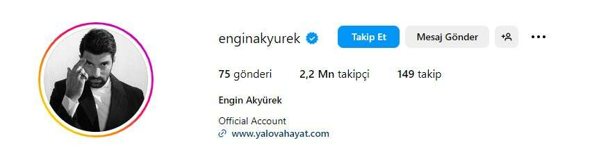 Adım Farah Tahir Engin Akyürek İnstagram hesabı