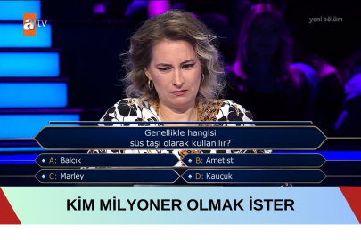 Genellikle hangisi süs taşı olarak kullanılır? Kim Milyoner Olmak İster