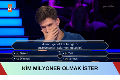 Mızrap, genellikle hangi tür enstrümanları çalarken kullanılır? Kim Milyoner Olmak İster