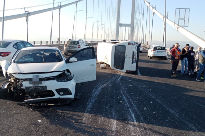 Osmangazi Köprüsü'nde zincirleme kaza: 9 yaralı