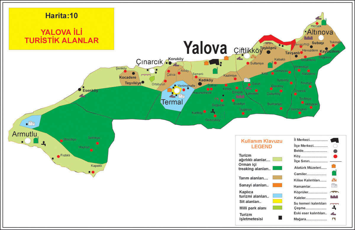 yalova haritası