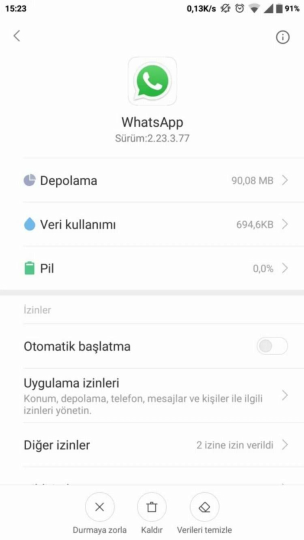 whatsapp internet bağlantısı sorunu