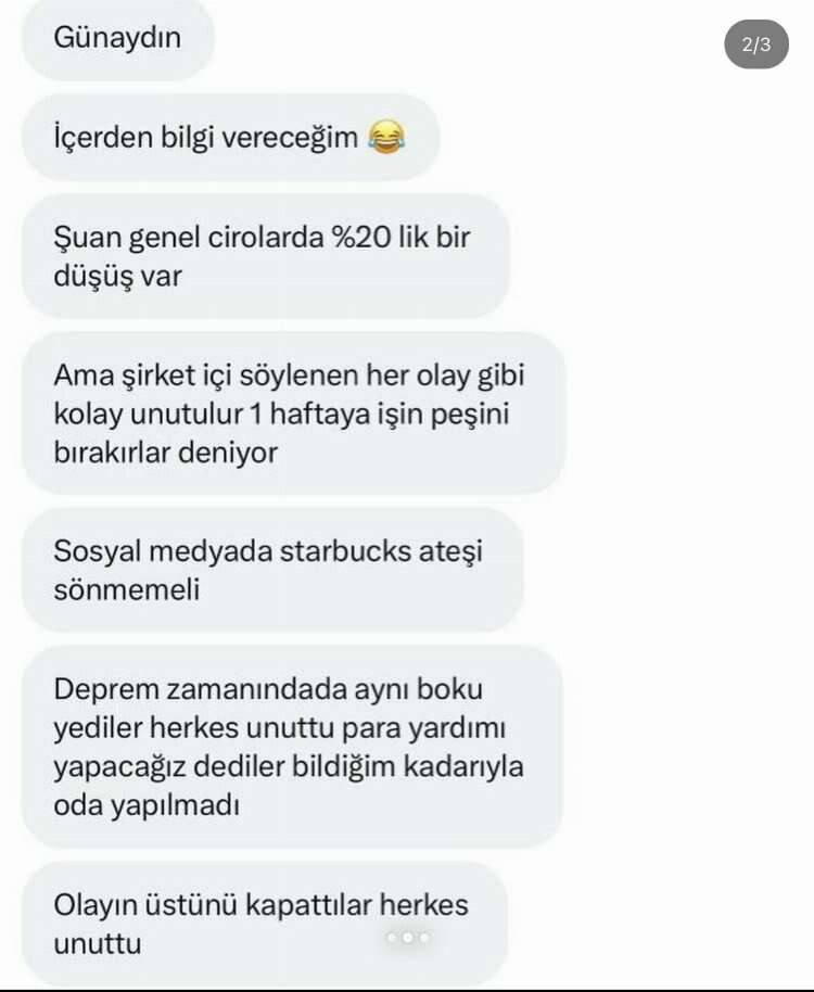 starbucks cirosu düştü mü