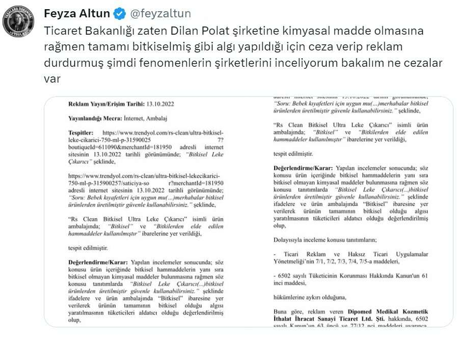 feyza altun sosyal medya paylaşımı