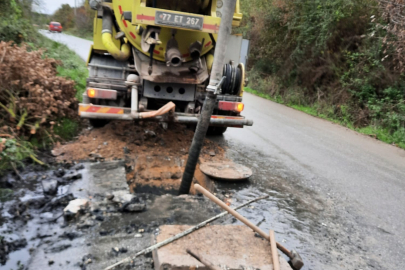 Yalova'da fırtına ve yağış sonrası köylerde altyapı çalışması