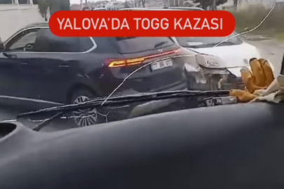 Yalova’da TOGG trafik kazası yaptı