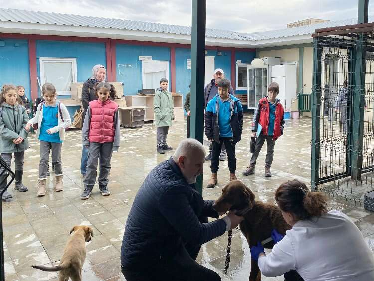 Yalova Koruköy Ortaokulu’ndan hayvan Barınağına Ziyaret 