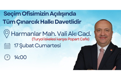 CHP Çınarcık Seçim Ofisi bu cumartesi açılıyor