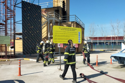 Yalova’da Tersane personellerine yangına müdahale eğitimi