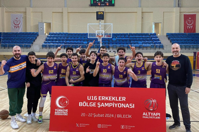 Yalova tarihinde bir ilk. ''ŞAMATA BASKETBOL U 16 TAKIMI'' bölge şampiyonu oldu