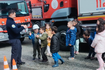 Çınarcık Teşvikiye’de İlkokul öğrencileri, itfaiyenin önemini kavradı