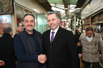 Başkan  Mustafa Tutuk’tan pazar esnafına ziyaret