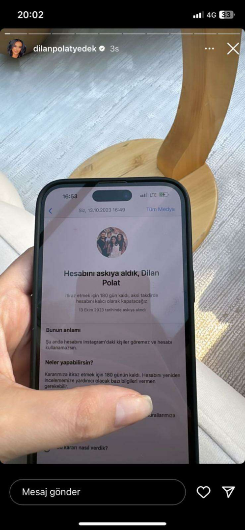 Dilan Polat'ın Instagram hesabı kapatıldı