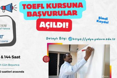 Yalova Üniversitesi duyurdu; TOEFL Kursu Başvuruları Başladı