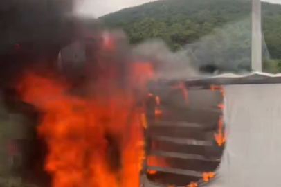 Yalova’da seyir halindeki TIR alev topuna döndü