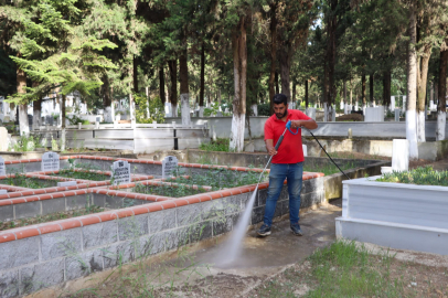 Mezarlıklarda bayram temizliği