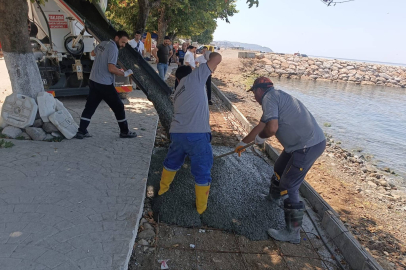 Çınarcık'ta lodosun etkileri giderildi