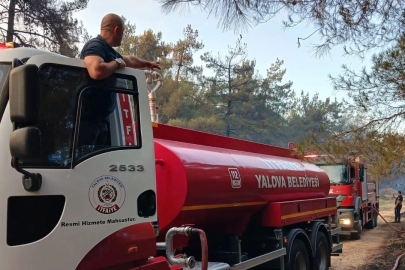 Yalova İtfaiyesi'nden Bursa'daki yangına önemli destek