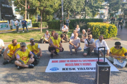 Yalova’da öğretmenler oturma eylemi yaptı: Arkadaşlarımıza uygulanan şiddeti kınıyoruz