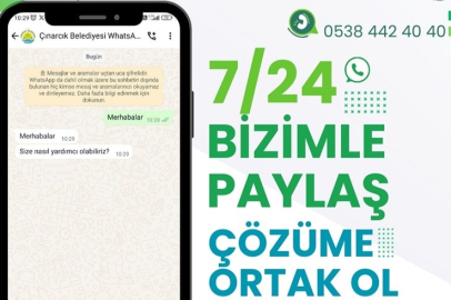 Çınarcık Belediyesi Whatsapp hattını duyurdu