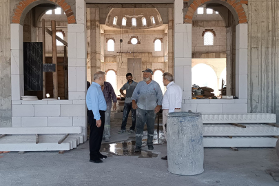 İl Müftüsü Yılmaztürk, Kampüs Camii inşaatını inceledi