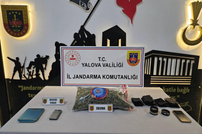 Yalova'da uyuşturucu Operasyonu: 884 gram skunk ele geçirildi