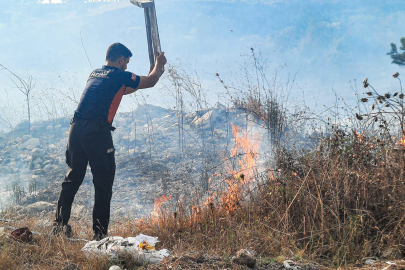 Kabaklı Köyü'ndeki yangın 5 saatlik mücadeleyle söndürüldü