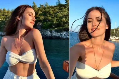 Fahriye Evcen’den bitmeyen tatil kareleri! Bu kez oğullarıyla poz verdi