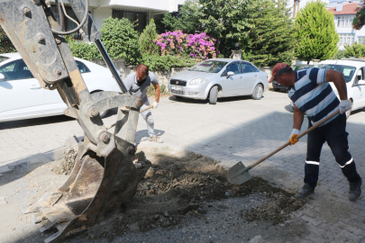 Çınarcık’ta parke taşı onarım çalışmaları devam ediyor