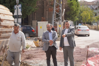 Başkan Doğancı ve Tavşan isale hattı sonrası bozulan yolda incelemelerde bulundu