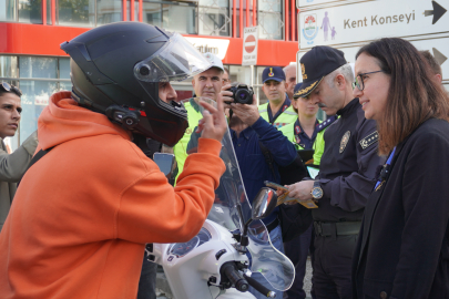 Vali Kaya motosiklet denetimlerine katıldı