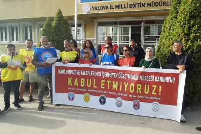 Yalova Eğitim-Sen ve Eğitim-İş’ten Öğretmenlik Meslek Kanunu’na tepki