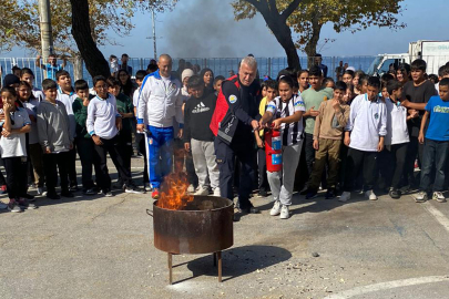 Çınarcıklı öğrencilere yangın eğitimi