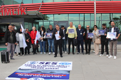 Yalova'da bebek ölümleri ve Sağlıkta Dönüşüm Programı protesto edildi