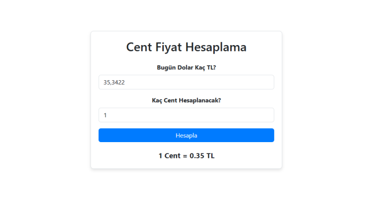 1 cent kaç tl