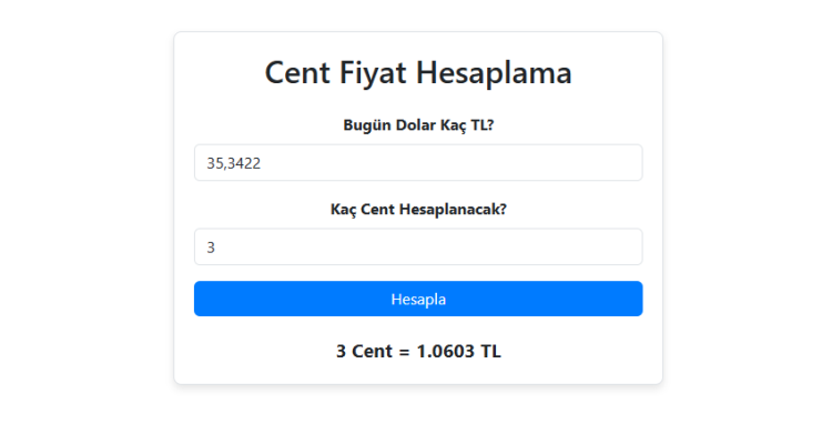 3 cent kaç tl