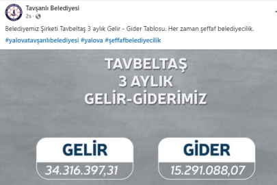 Tavşanlı Belediyesi, Tavbeltaş’ın gelir-gider tablosunu kamuoyuyla paylaştı