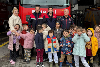 Yalovalı miniklerden İtfaiye Müdürlüğüne ziyaret