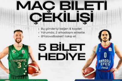 Semt77 Yalovaspor 5 kişiye Anadolu Efes maçı için bilet hediye edecek