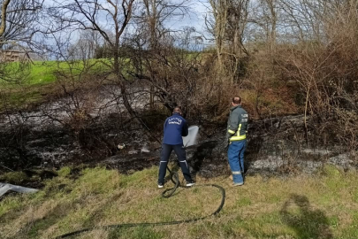 Safran Köyü’nde arazi yangını